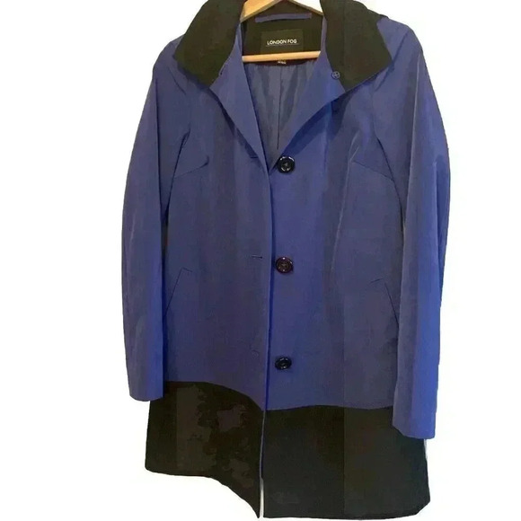 London Fog Ladies XS Petite X-Small Rain Coat Removable Hood - Picture 1 of 9